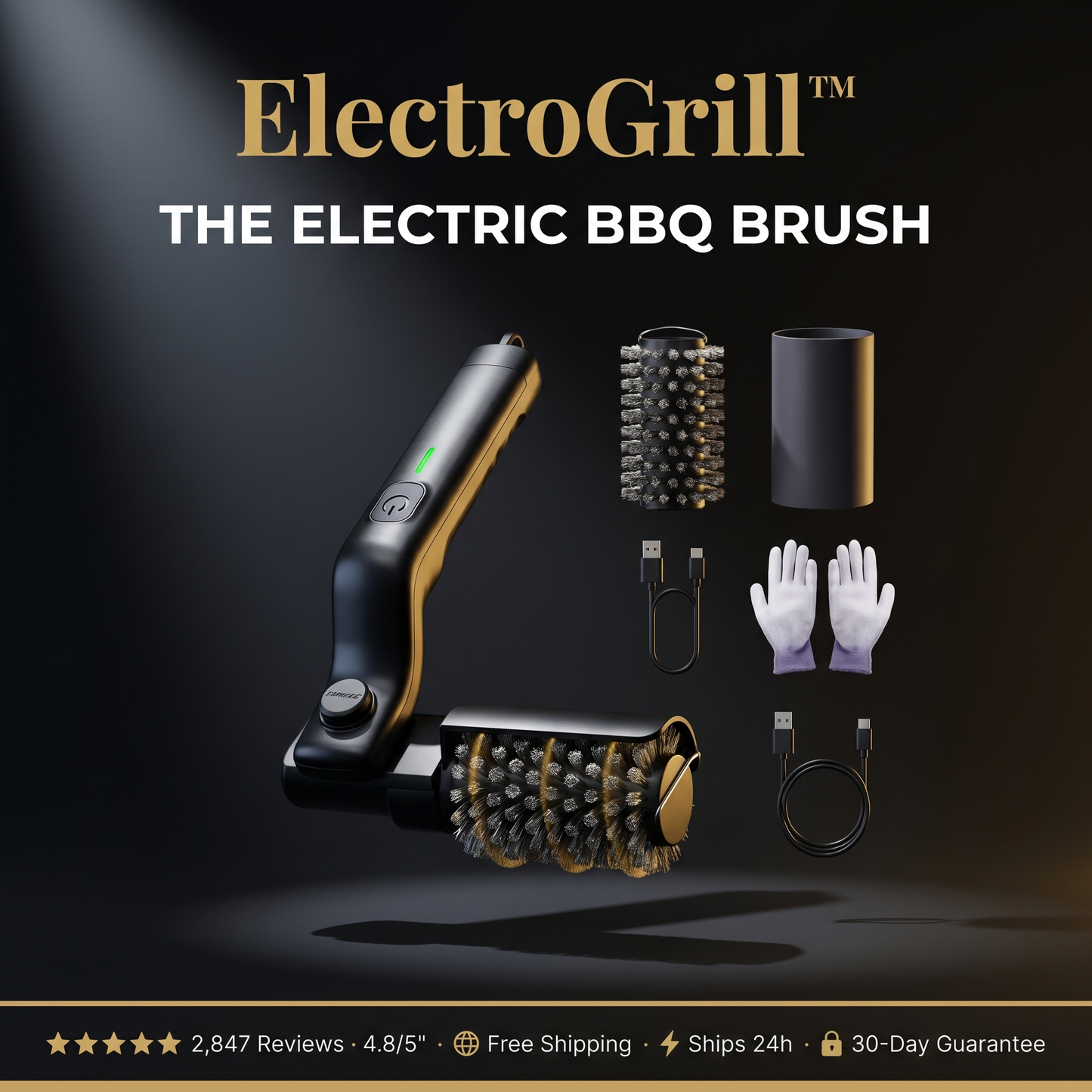 ElectroGrill™ — Electric BBQ Cleaning Brush