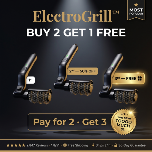 x3 ElectroGrill™ — Electric BBQ Cleaning Brush