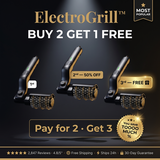 x3 ElectroGrill™ — Electric BBQ Cleaning Brush